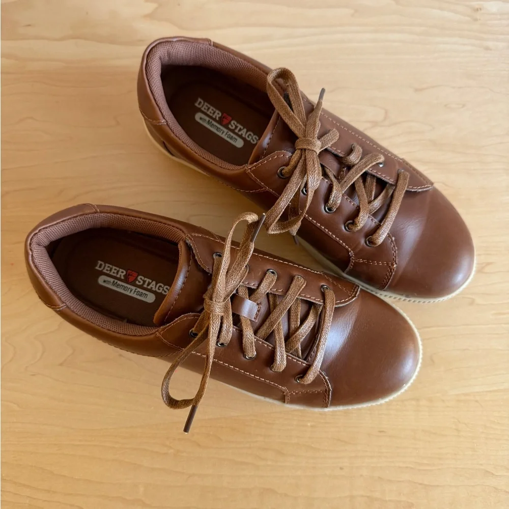 Boys 6.5 Deer Stags Kane Brown Faux Leather Dress Shoes - Picture 3 of 7